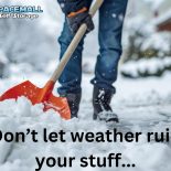 Person shoveling snow